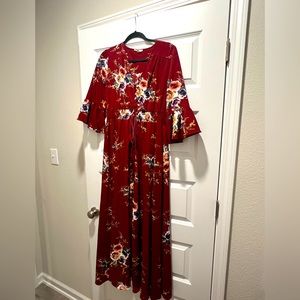 Modest floral maxi